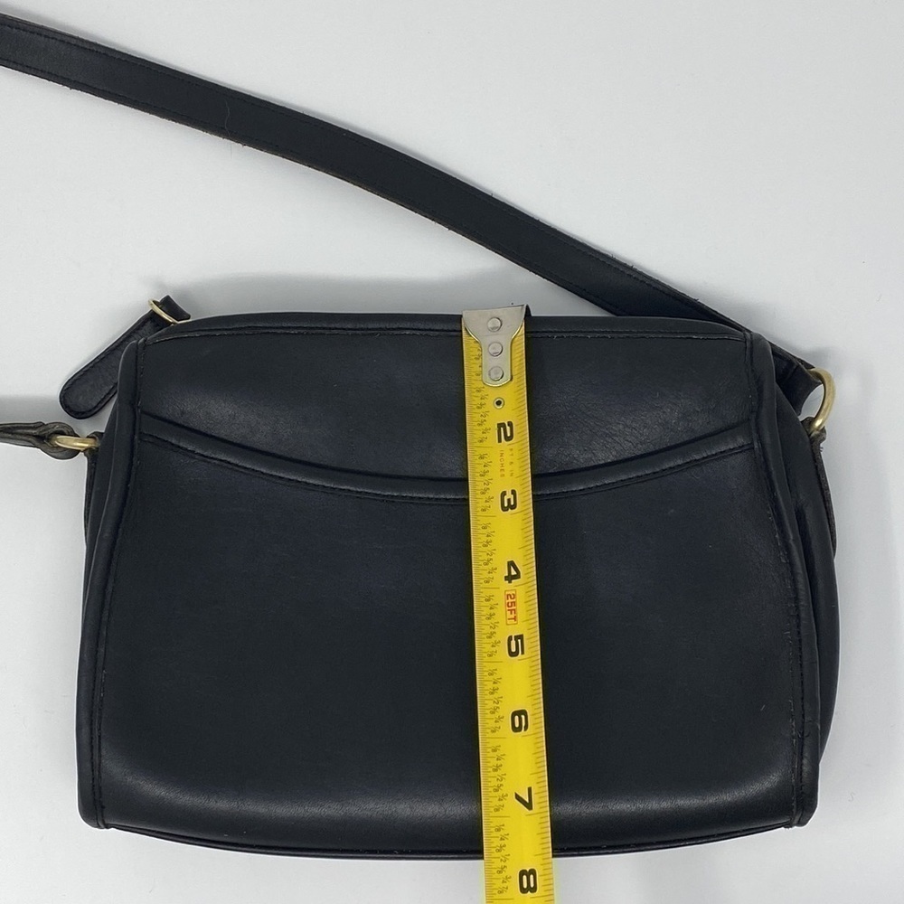 Coach Vintage Black Leather Austin Crossbody Adjustable Strap Purse - Picture 12 of 14